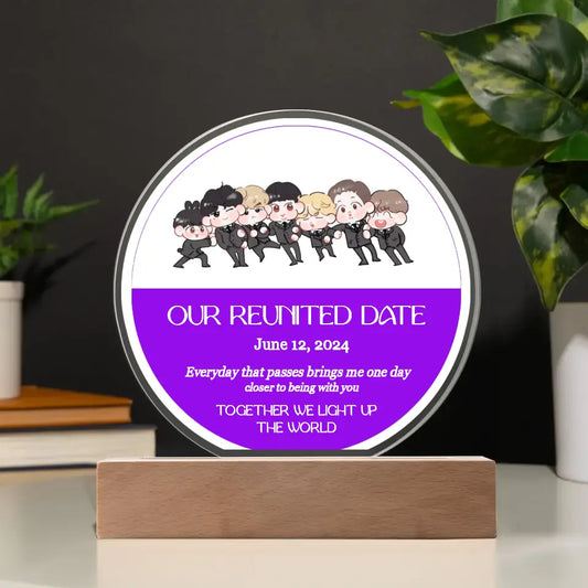 Unique Gift For Your Best Friends - Personalized Circle Acrylic Plaque Night Light