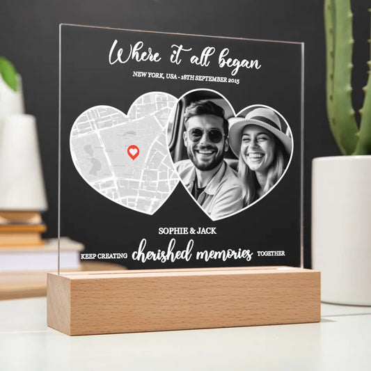 Keep Creating Cherished Memories Together - Unique Personalized Gift Square LED Night Light
