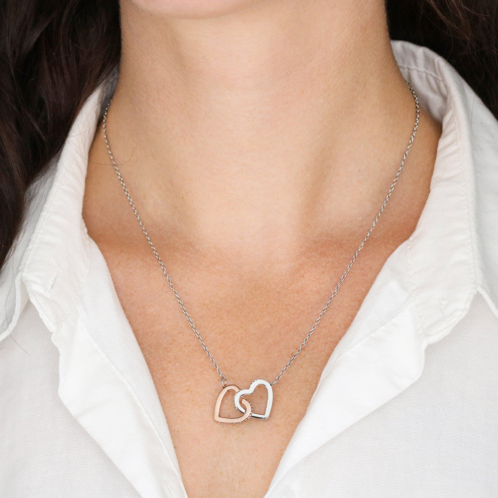 Beautiful Interlocking Hearts Necklace For Her