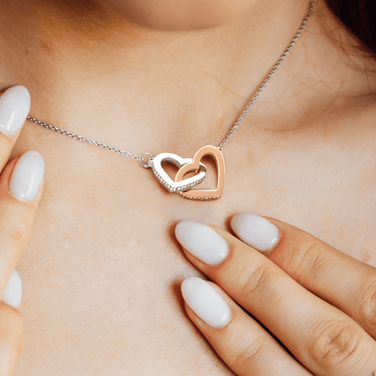 Beautiful Interlocking Hearts Necklace For Her