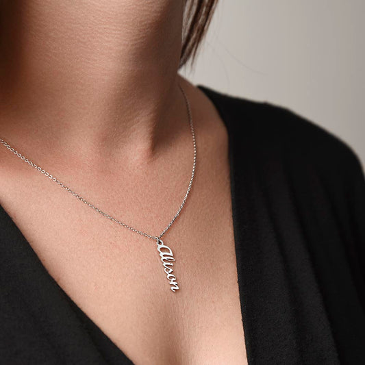 Beautiful Vertical Name Necklace Gift For Her