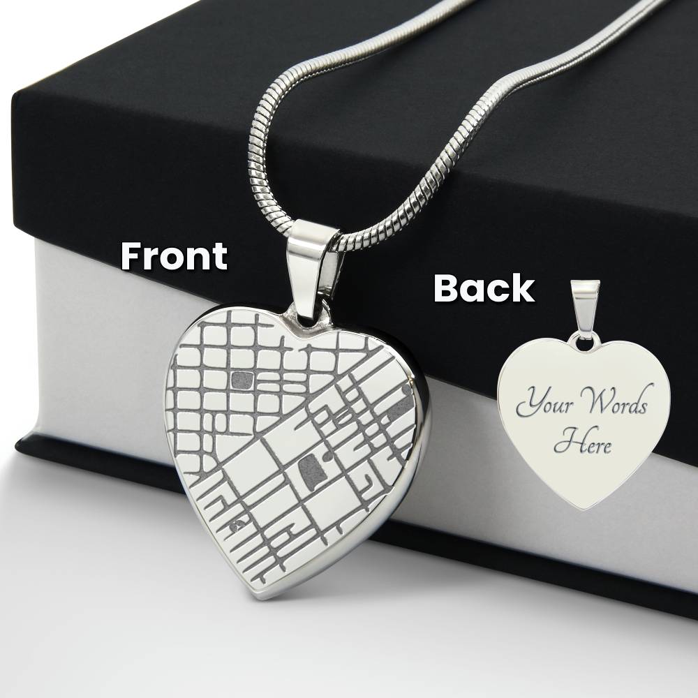 Wherever You Go – Personalized Map Necklace for Daughter
