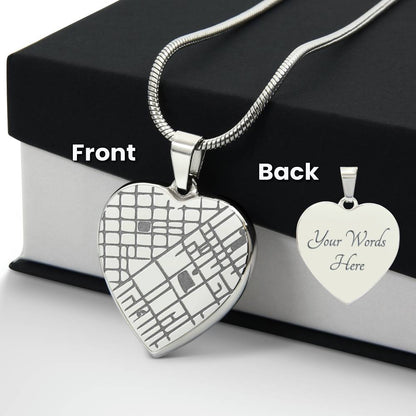 Wherever You Go – Personalized Map Necklace for Daughter