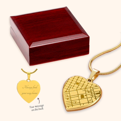 Wherever You Go – Personalized Map Necklace for Daughter