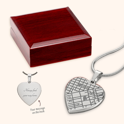 Wherever You Go – Personalized Map Necklace for Daughter