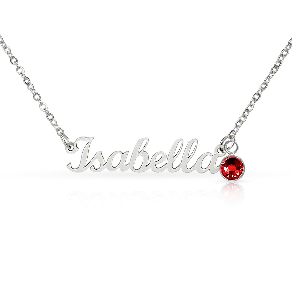 Personalized Name & Birthstone Necklace for Daughter from Dad – From the Moment I First Held You