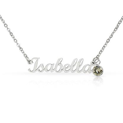 Personalized Name & Birthstone Necklace for Daughter from Dad – From the Moment I First Held You