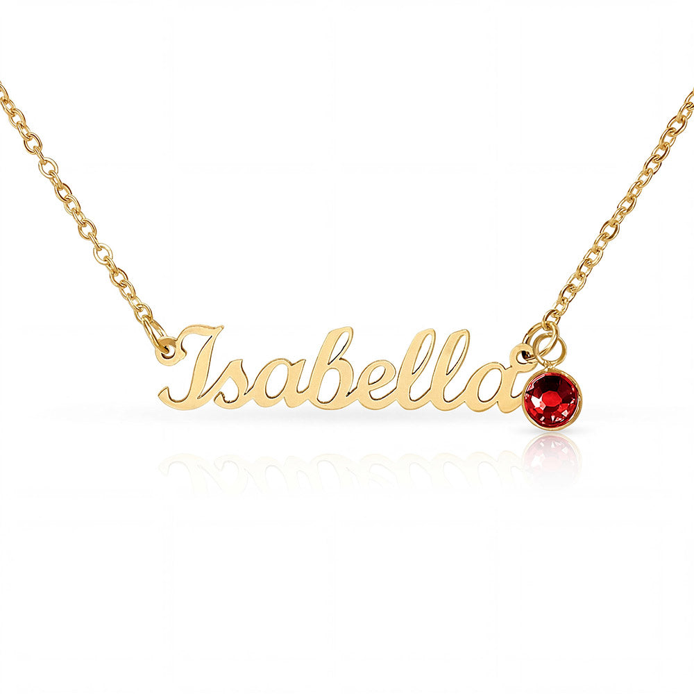 Personalized Name & Birthstone Necklace for Daughter from Dad – From the Moment I First Held You