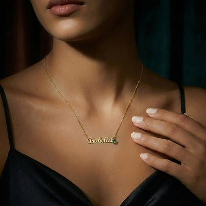 Personalized Name & Birthstone Necklace for Daughter from Dad – From the Moment I First Held You