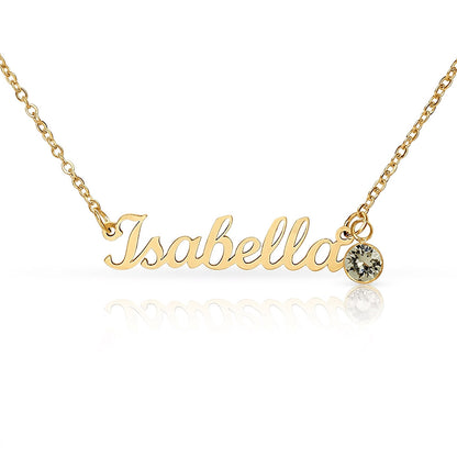 Personalized Name & Birthstone Necklace for Daughter from Dad – From the Moment I First Held You