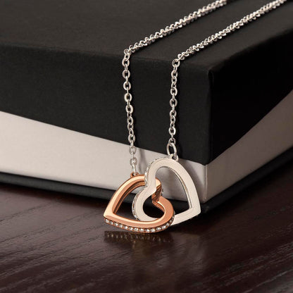 Beautiful Interlocking Hearts Necklace For Her