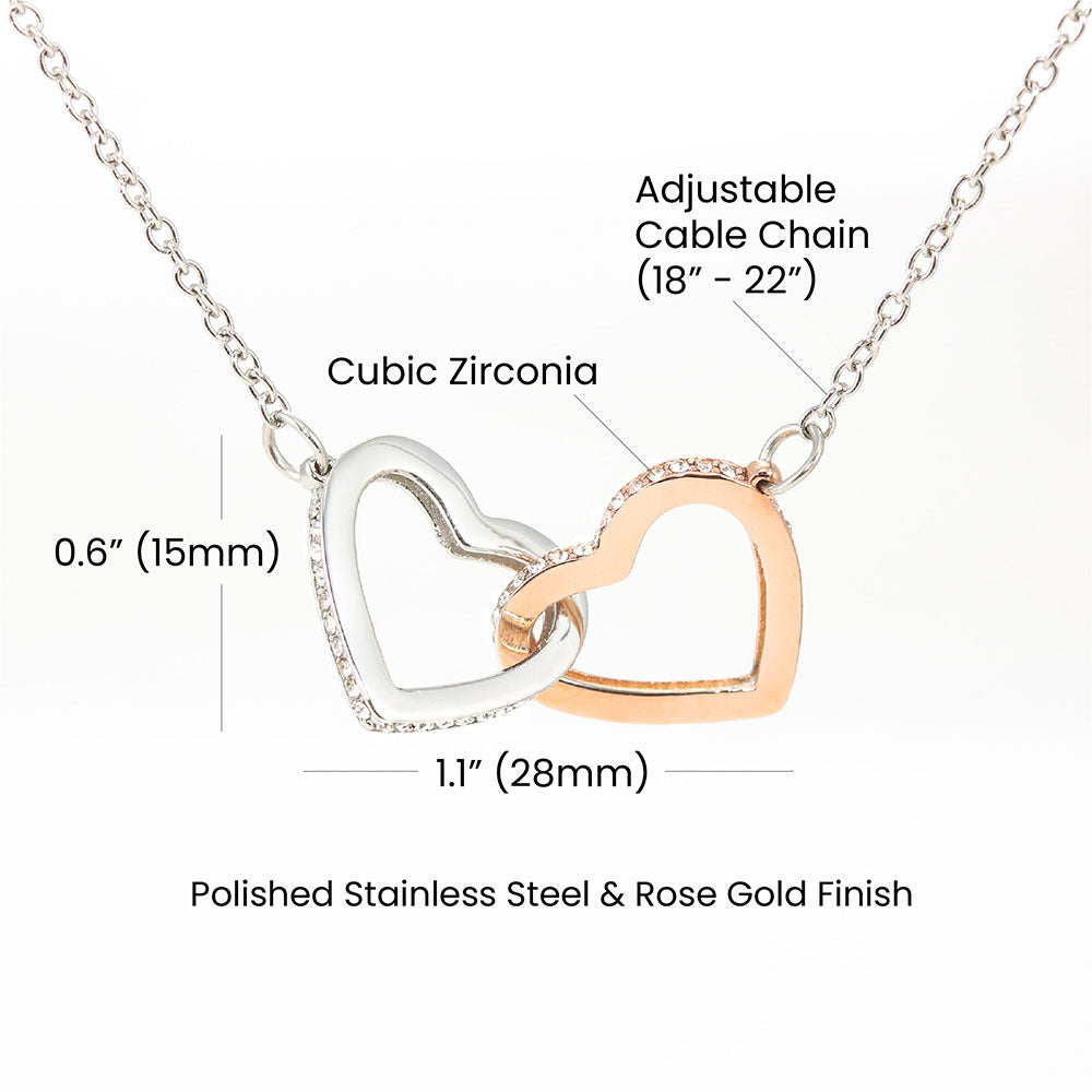 Beautiful Interlocking Hearts Necklace For Her