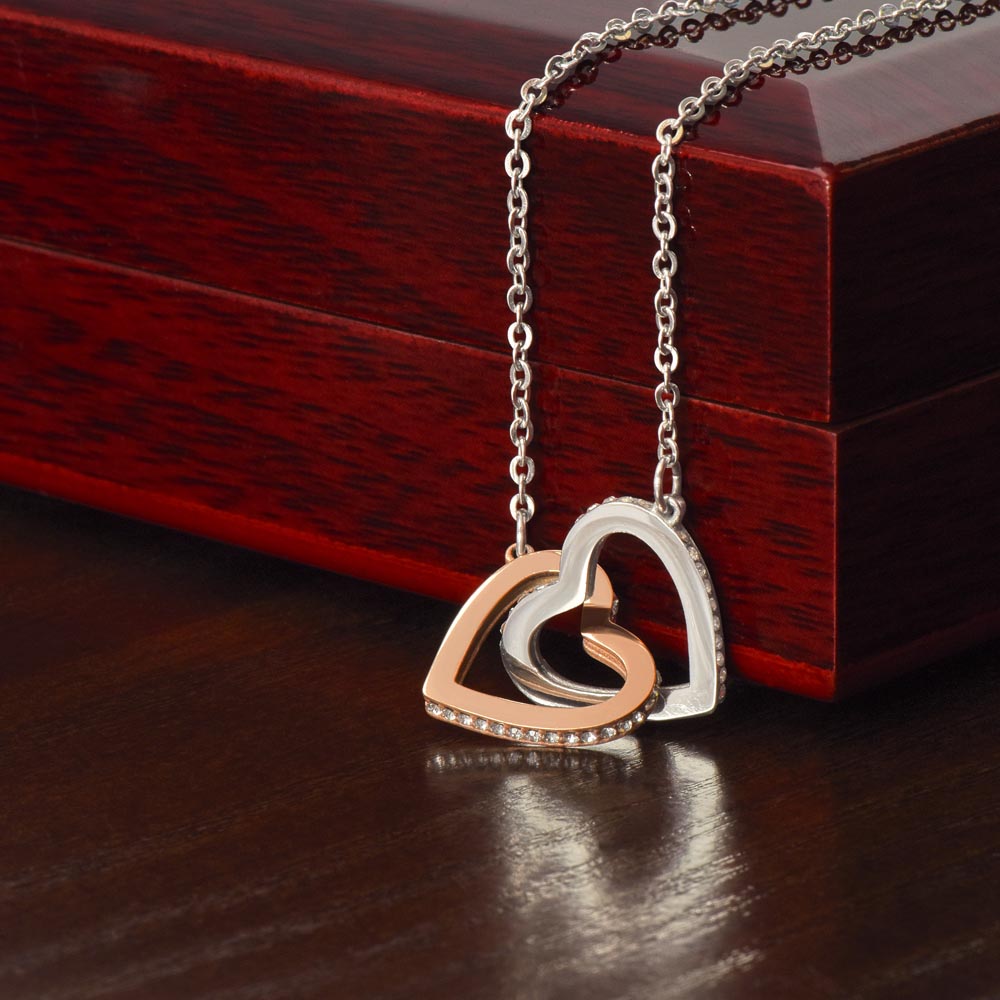 Beautiful Interlocking Hearts Necklace For Her