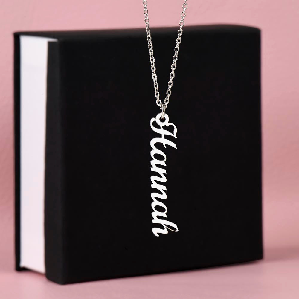 Beautiful Vertical Name Necklace Gift For Her