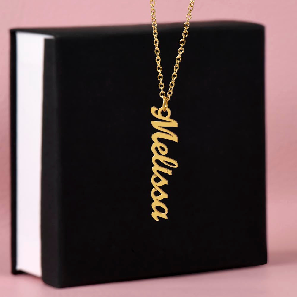 Beautiful Vertical Name Necklace Gift For Her