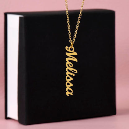 Beautiful Vertical Name Necklace Gift For Her
