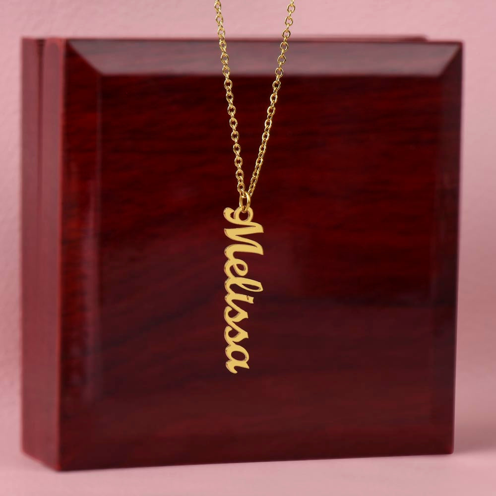 Beautiful Vertical Name Necklace Gift For Her