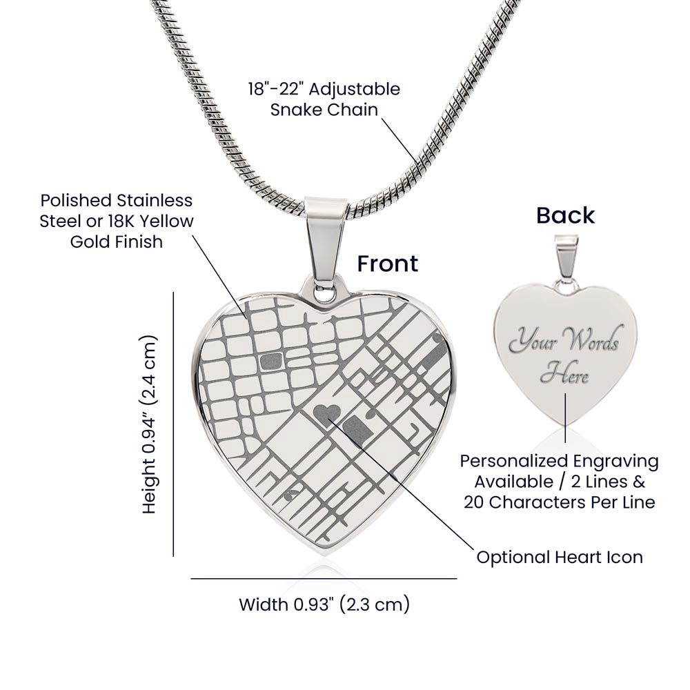 Wherever You Go – Personalized Map Necklace for Daughter