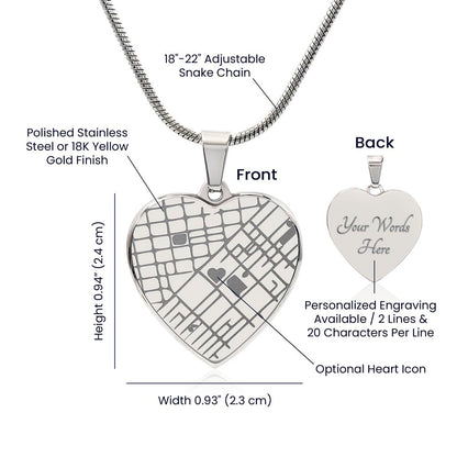 Wherever You Go – Personalized Map Necklace for Daughter