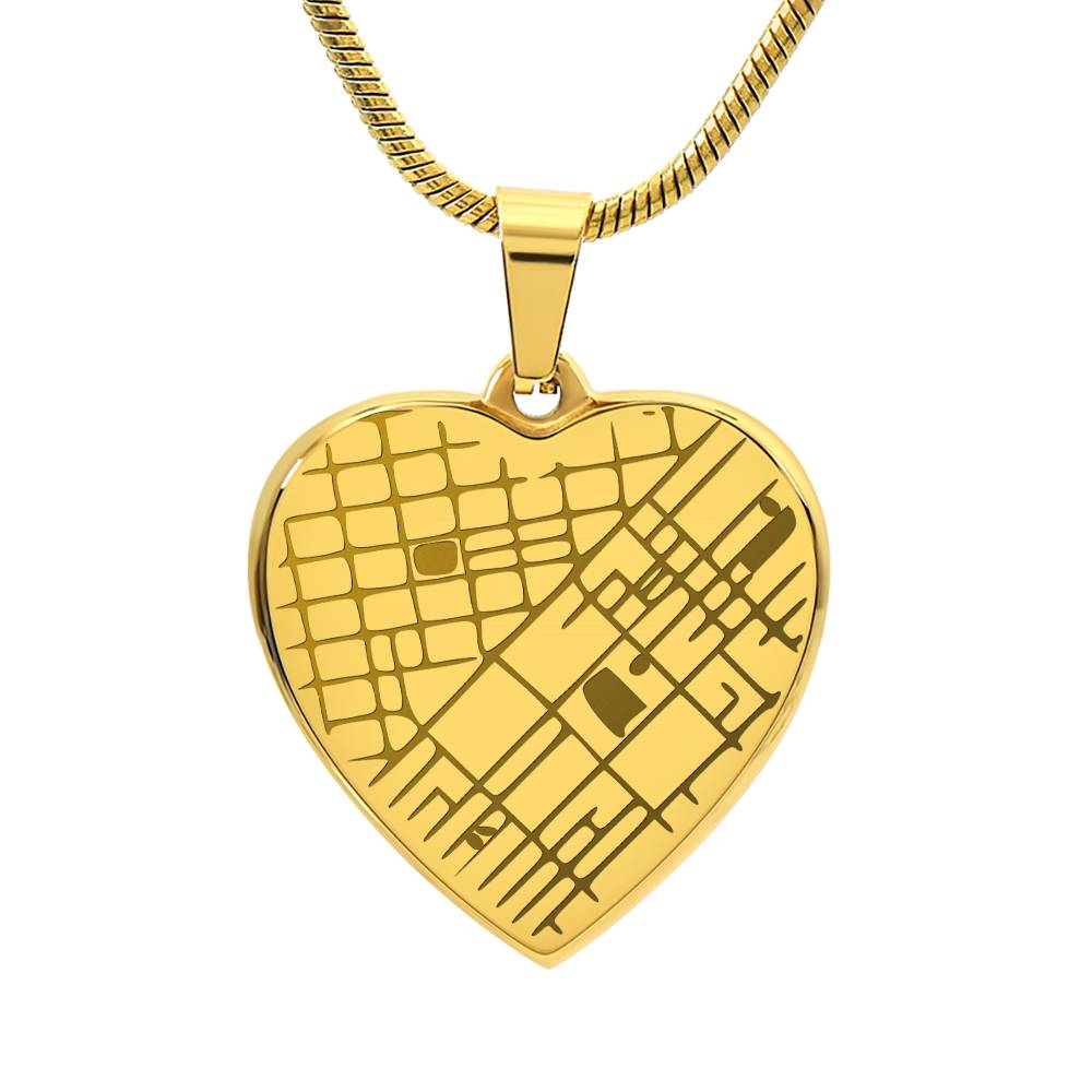 Wherever You Go – Personalized Map Necklace for Daughter