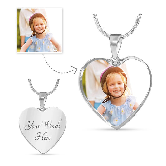 Together Since – Custom Photo & Engraved Heart Necklace